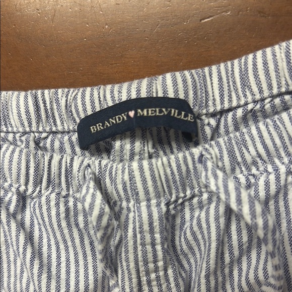 Brandy Melville White and Black Relaxed Fit Pants - Picture 2 of 3